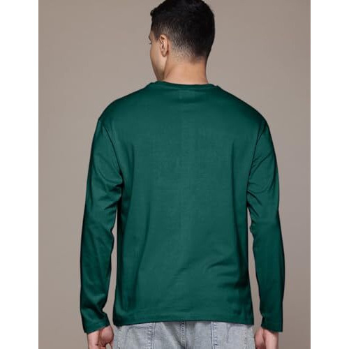 Veirdo Pure Cotton Round Neck Regular Fit Solid Full Sleeve T-Shirt Combo For Men & Boys (Po2_V_Fs_Gn_Mr_L)