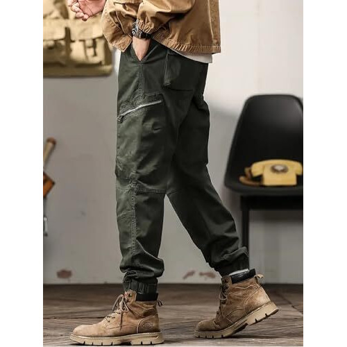 Lymio Men Loose Mid Rise Cargos (Cargo-91-Green-Xl_Green