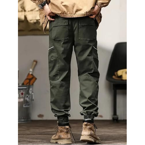 Lymio Men Loose Mid Rise Cargos (Cargo-91-Green-Xl_Green