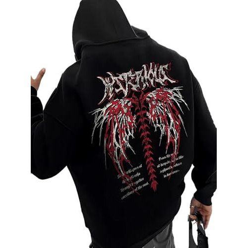 Thalasi Men's Cotton Neck Hooded Sweatshirt (Hd_113_Black