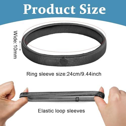 Gustave 1 Pair Shirt Sleeve Garters Stretchy Anti-Slip Armbands Sleeve Holder Fashion Bartenders Metal Arm Garters For Men Women Fixing Long Sleeves - Black