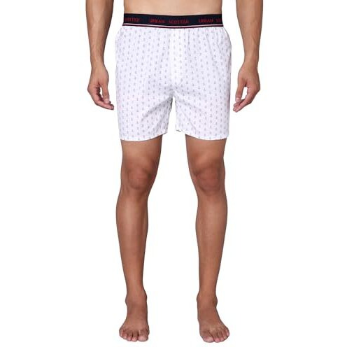 Urban Scottish Men's Boxers | 100% Cotton, Printed, Multicolor | Regular Fit, Mid Rise, Outer Elastic - Pack Of 2