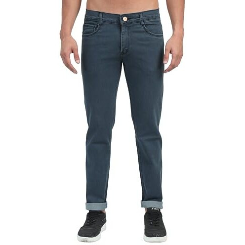 Miraan Men's Regular-Fit Mid-Rise Denim Jeans Pant (Sigjeansdarkgrey32_Dark Grey_32)