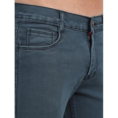 Miraan Men's Regular-Fit Mid-Rise Denim Jeans Pant (Sigjeansdarkgrey32_Dark Grey_32)