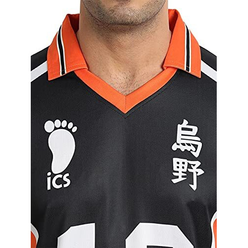 Comicsense.Xyz Polyester Unisex Haikyuu Anime T Shirts For Men And Women, Karasuno 10 Printed Regular Fit Tshirt - Medium Black