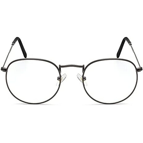 Royal Son Full Rim Round Spectacle Frame For Men And Women (Transparent Lens)