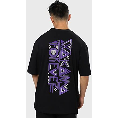 Bewakoof Men Oversized Fit T-Shirt 1154268 Black L