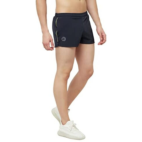 Truerevo Men's Running Shorts, Navy Blue, Large, 2" Inseam, 3 Pockets