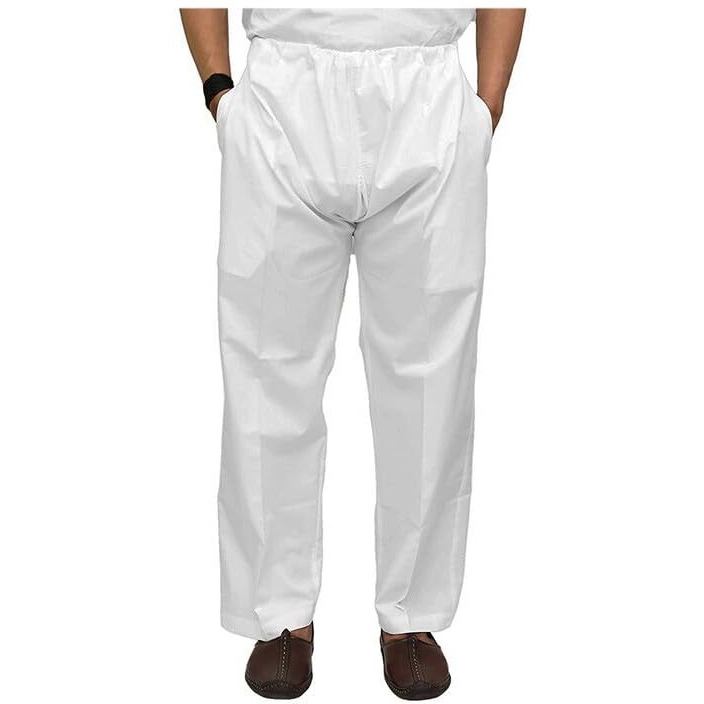 Vtn Men's Pure Cotton Pyjamas/Naade Wala Pajama/Loose Straight Fit Saada Pajama With Pockets & Nadi String Waist (Ctn-Pjm-A-42)