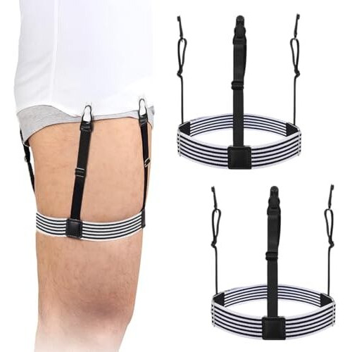 Gustave Shirt Tucker Belt, Gustave Shirt Stays For Men, 1 Pairs Shirt Tucker For Men Formal, Mens Shirt Holders, Shirt Garters For Men, Adjustable Invisible Shirt Clip For Suits