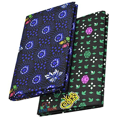 Tuni Mani Polycotton Printed Lungies For Men's, 1.95M Free Size (Pack Of 2) (Green & Blue)