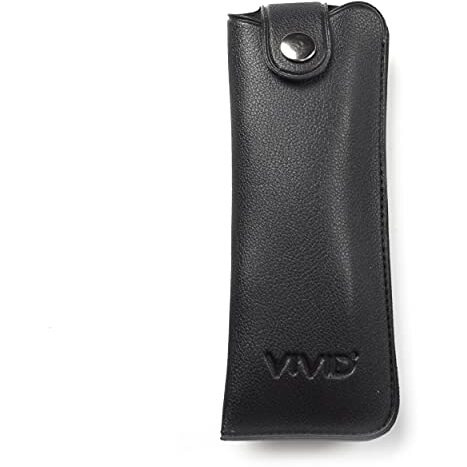 Vivid Vision Unisex Adult Lightweight Eyewear Specs Case Cover | Protect Eye Glasses | Chashma Dibbi | Spectacle Box | Pouch | Closure - Button | Artificial Leather | D-11 | Black
