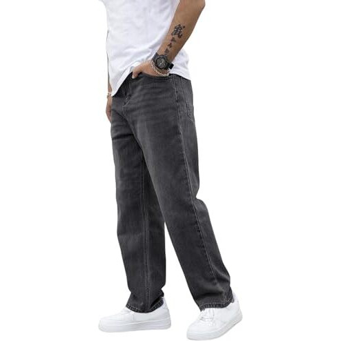 Lymio Jeans For Men || Men Jeans Pants || Denim Jeans || Baggy Jeans For Men (04-05) (In, Numeric, 34, Black)