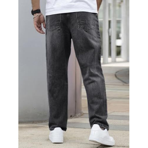 Lymio Jeans For Men || Men Jeans Pants || Denim Jeans || Baggy Jeans For Men (04-05) (In, Numeric, 34, Black)