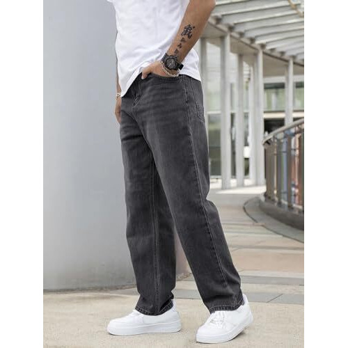 Lymio Jeans For Men || Men Jeans Pants || Denim Jeans || Baggy Jeans For Men (04-05) (In, Numeric, 34, Black)