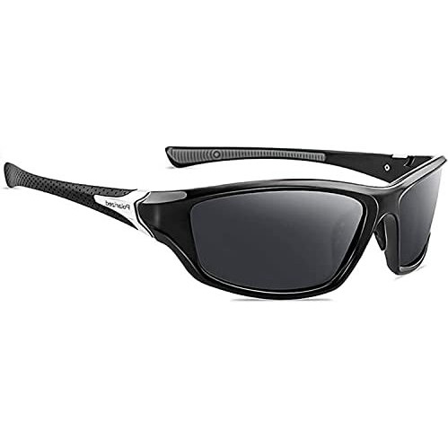 Dervin Uv Protected Polarized Sports Sunglasses For Men Driving Cricket Fishing Cycling Sunglasses (Black)