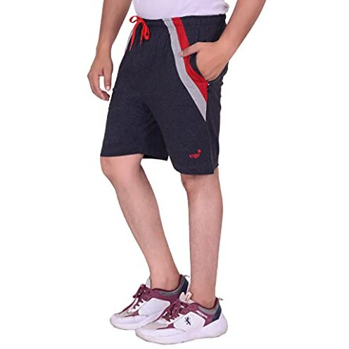 Vego Men's Regular Shorts (Ms-6060-Charcol-36_Charcoal_Xl)