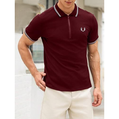 Tagas Mens Polo T-Shirt || T-Shirt For Mens || Short Sleeve T-Shirt ||T-Shirt ||Mens T-Shirt ||Mens Regular Fit T-Shirt ||(Mt-11) Maroon