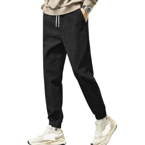 Louis Sense Men's Loose Pants (Trouser-10_Black