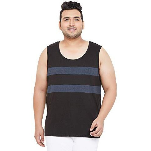 Bigbanana Plus Size Men's Cotton Vest (Archer,Black,4Xl)