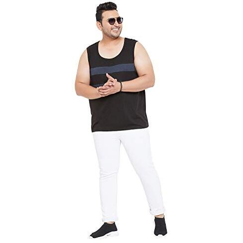 Bigbanana Plus Size Men's Cotton Vest (Archer,Black,4Xl)