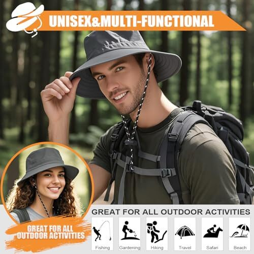 Coolshef Stylish Bucket Hat For Men And Women  Waterproof Sun Hat, Packable Summer Hat For Outdoor Travel, Beach, Trekking & Rain ProtectionGrey