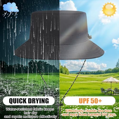 Coolshef Stylish Bucket Hat For Men And Women  Waterproof Sun Hat, Packable Summer Hat For Outdoor Travel, Beach, Trekking & Rain ProtectionGrey