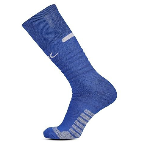 Rc. Royal Class Football Premium Bamboo Cushioned Socks For Men And Women, Knee Length, Anti Odour, Strength & Extra Grip Football/Soccer Socks (Free Size)(Royal Blue)