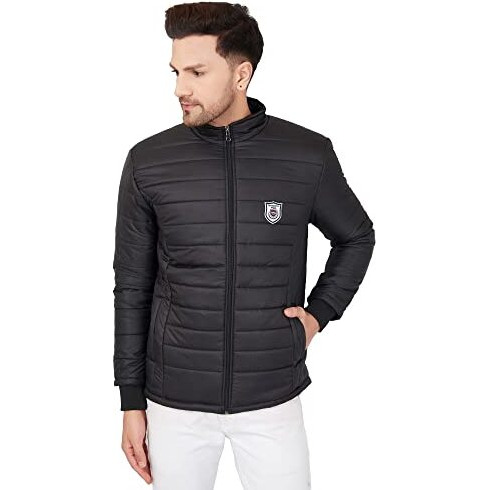 Ben Martin Men's Nylon Full Sleeve Bomber Jacket, Black Extra Large