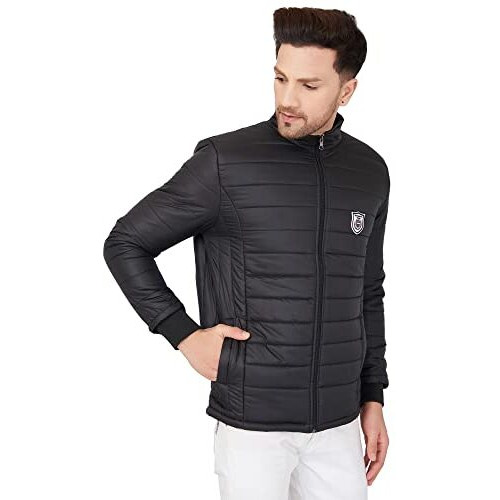 Ben Martin Men's Nylon Full Sleeve Bomber Jacket, Black Extra Large