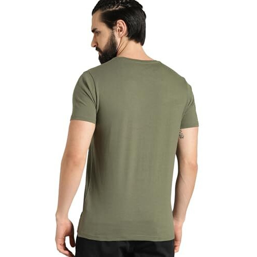 Adro Mens Never Settle Cotton T-Shirt (Rn22-03-Set-Ol_Olive_3Xl)