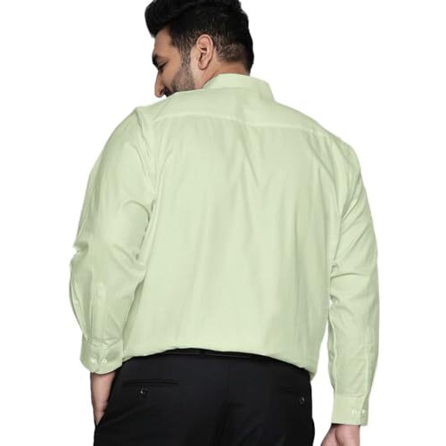 Elyyork Men's Solid Regular Fit Shirt (F-Plus-05Xxxxxxl_Green