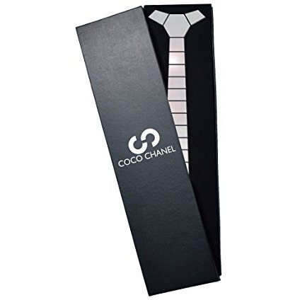 Nu-Lite Men's Reversible Tie With Brooch Pin (Silver And Black)