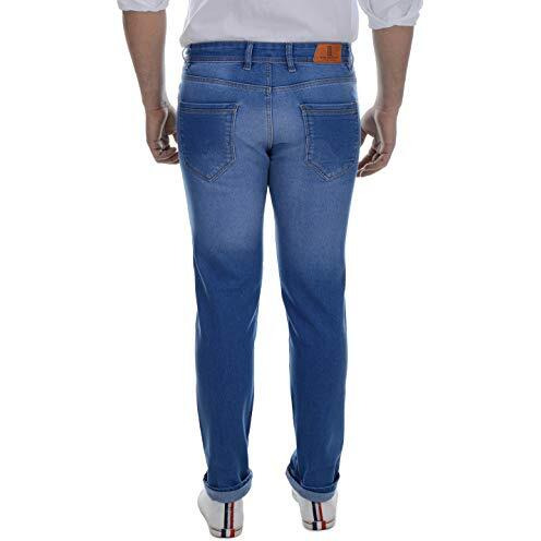 Ben Martin Men's Regular Fit Stretchable 34 Size Dark Blue Cotton Denim High Rise Jeans Pant For Men, Jj3-2