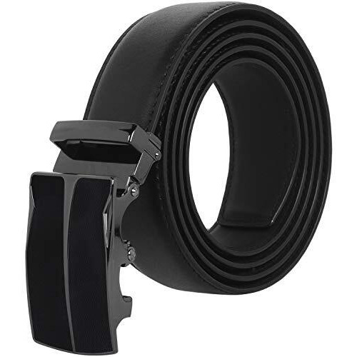 Labnoft Men's Pu Leather Auto Lock Belt (Black)