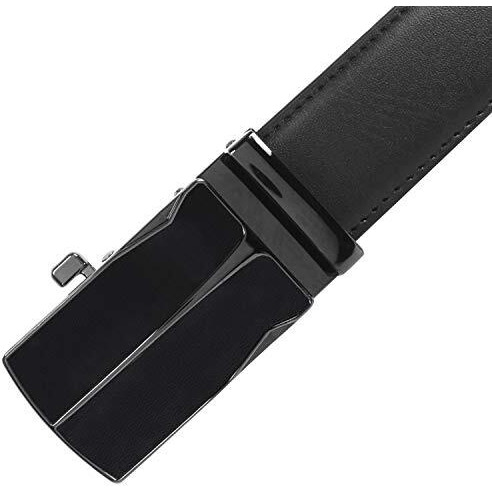 Labnoft Men's Pu Leather Auto Lock Belt (Black)