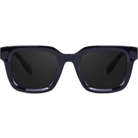 Peter Jones Black Unisex Large Square Uv/Ub Protected Non-Polarized Sunglasses (3803B)