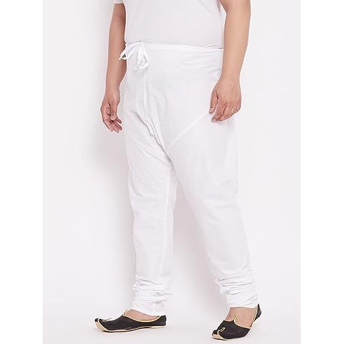 Vastramay Plus Men's White Cotton Pyjama_Vplusmpcwh_54