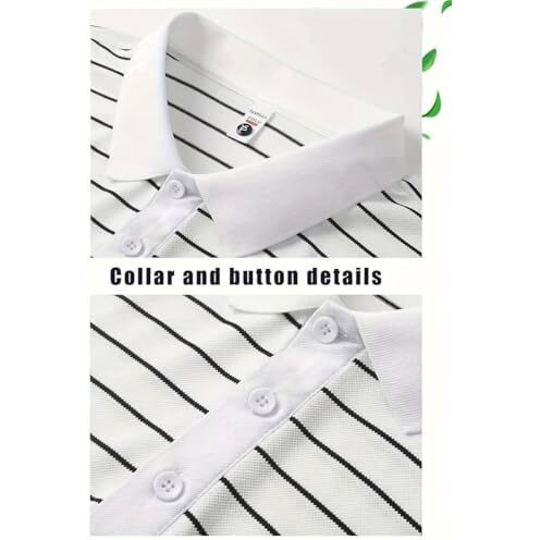 Tagdo Men's Modern Fit Polo Shirt (Strip-Polo-2036-White-Xl_White