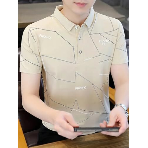Jvx Mens Reguler Fit Polo T Shirt (Mrt-217) (In, Alpha, Xl, Beige)