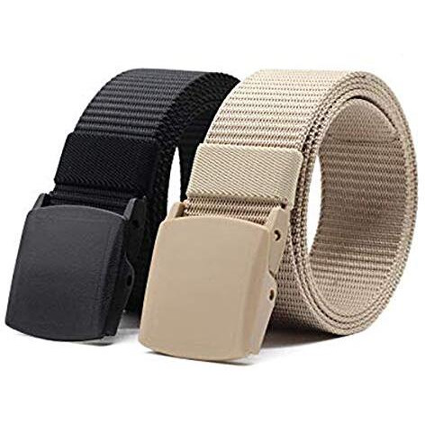 Edifier Unisex Nylon & Canvas Belt (Blt063_08_Black & Beige)