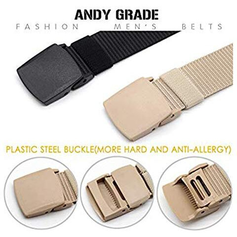 Edifier Unisex Nylon & Canvas Belt (Blt063_08_Black & Beige)