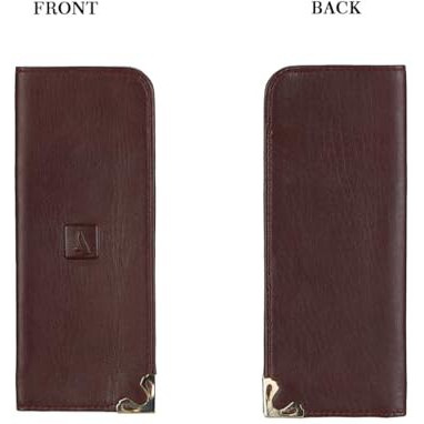 Adamis Genuine Leather Spectacles Soft Pouch For Men And Women Flexible And Durable For Sunglass Eyeglass And Reading Glass Holder Compact Size W43 Wine, Size 6 X 15 Cm