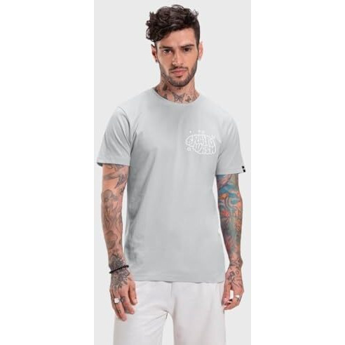 Bewakoof Men's Brain Wash Graphic Printed 100% Cotton T-Shirt - Regular Fit, Round Neck, Half Sleeves_591440_Grey_L