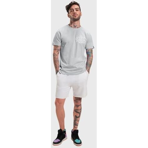 Bewakoof Men's Brain Wash Graphic Printed 100% Cotton T-Shirt - Regular Fit, Round Neck, Half Sleeves_591440_Grey_L
