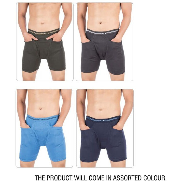 Vip Men's Cotton Solid (Pack Of 2) (Pick Pocket_Trunks_90_P2_Assorted