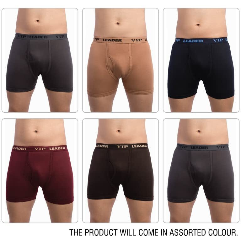 Leader Vip Men's Cotton Super Trunks [Pack Of 2, 110 Cm] Colors & Prints May Vary