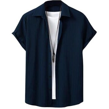 Lymio Shirt For Men|| Regular Fit Shirt For Men (S-Kent-Blue-Xl)