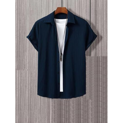 Lymio Shirt For Men|| Regular Fit Shirt For Men (S-Kent-Blue-Xl)