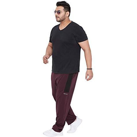 Bigbanana Plus Size Men's Regular Fit Trackpant (Belper,Maroon,5Xl)